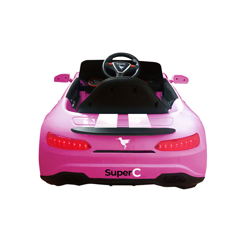 Macchina Elettrica per Bambini 12V Auto Super-C Rosa -3