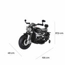 Moto Elettrica per Bambini 12V con Licenza Triumph Rocket 3GT Nera   -2