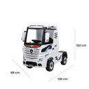 Camion Elettrico per Bambini 12V con Licenza Mercedes Bianco -5