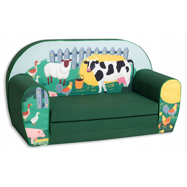 Divano Sofà per Bambini 80x31x50 cm in Cotone Fattoria Verde -1