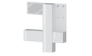 Mobile Ingresso Appendiabiti e Specchio 170x35x191 cm Kompact Bianco Lucido  -3