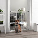 Cancellino per Cani Estensibile 74-100x94 cm in Metallo Bianco-2