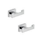 Set 2 Appendini Bagno 3,5x8,8x4,5 cm con Doppio Gancio Cromato Bonussi-1