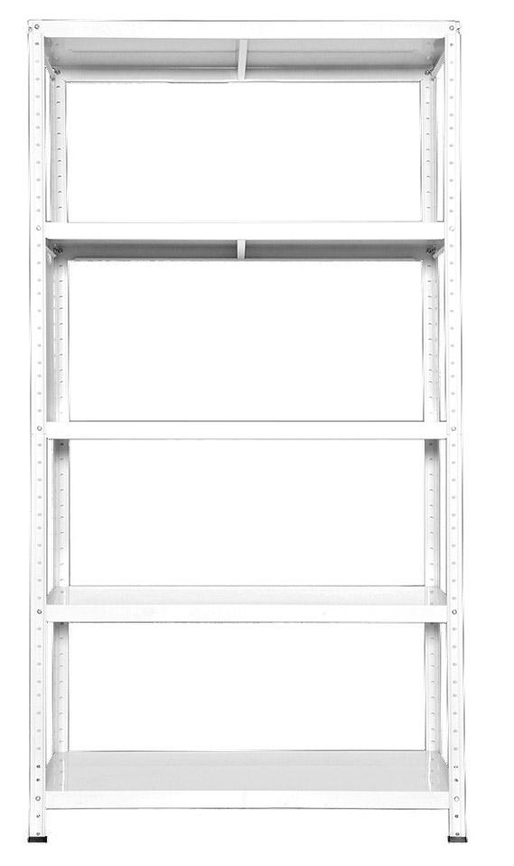 Scaffale in Metallo 5 Ripiani 100x40x187 cm  Ettore Bianco Seconda Scelta-1