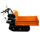 Mini Dumper a Benzina 71x156x99 cm Trasporto Materiali Cingolato Arancione -1