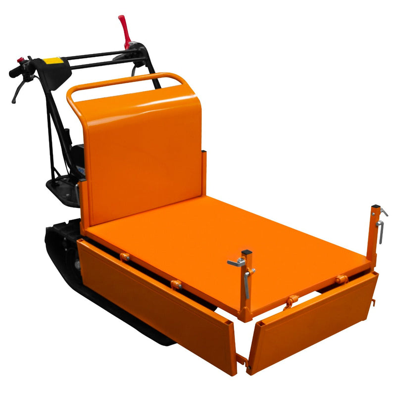 Mini Dumper a Benzina 71x156x99 cm Trasporto Materiali Cingolato Arancione -7