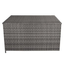 Baule da Esterno 138x70x80 cm in Rattan con Borsa Impermeabile Grigio -3