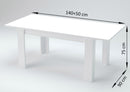 Tavolo Allungabile 90x140/190x75 cm Jesi Bianco Lucido-4