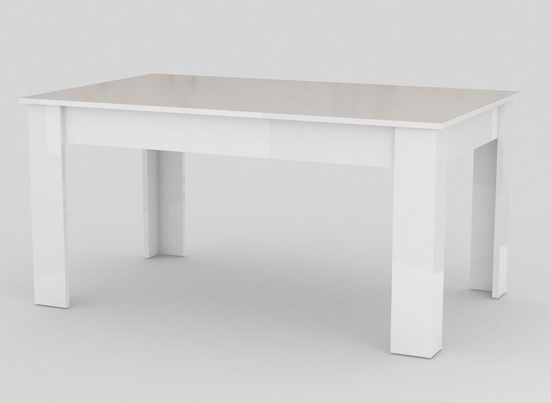 Tavolo Allungabile 90x140/190x75 cm Jesi Bianco Lucido-1