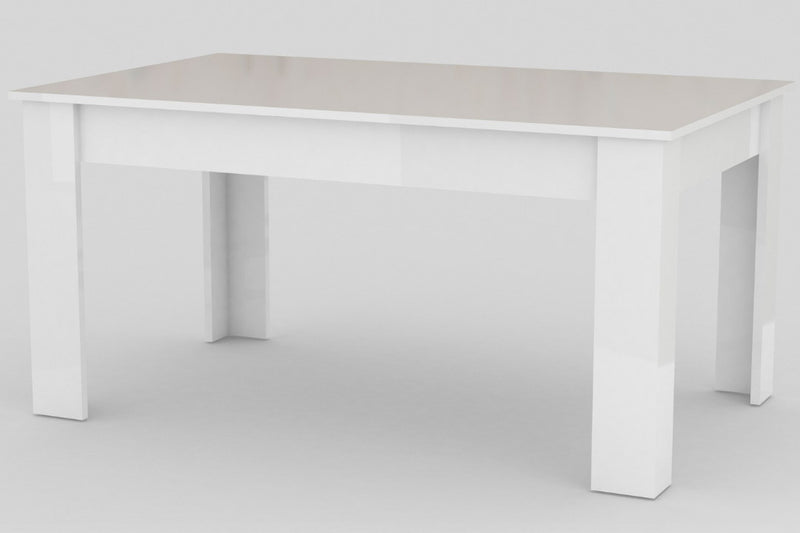 Tavolo Allungabile 90x90/180x75 cm Jesi Bianco Lucido-1