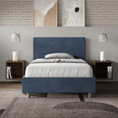 Letto Singolo 100x190 cm con Rete Adele Blu-2