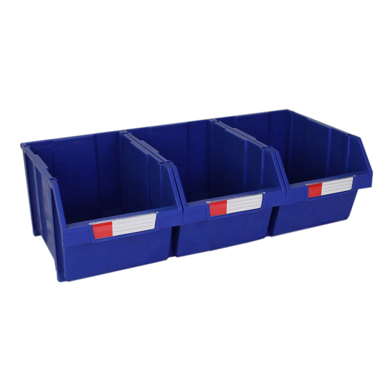 Set 12 Contenitori a Bocca di Lupo 28x42,5x26 cm in Plastica max 50 kg Blu -7