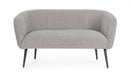 Divano 2 Posti 126x70x68h cm Avril Grigio Bouclè-3