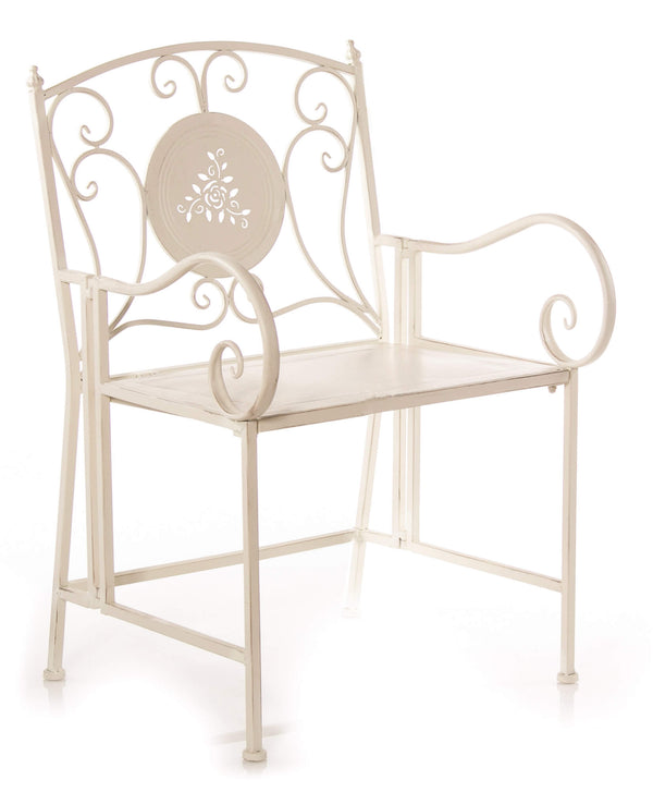 acquista Chaise de jardin 58x45xH90 cm en métal blanc