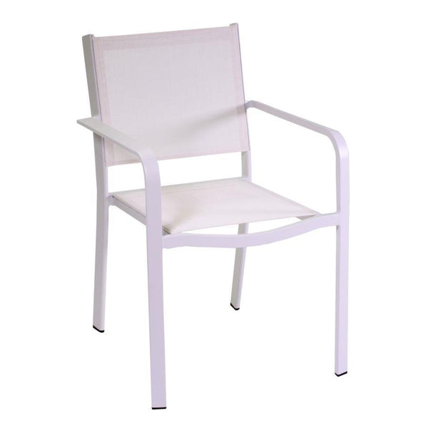 prezzo Sedia da Giardino 55x61xh84,5 cm in Alluminio e Texilene El Paso Bianco