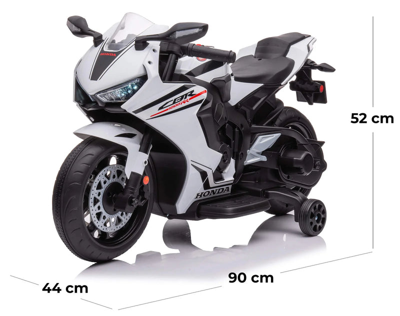 Moto Elettrica per Bambini con Licenza Honda CBR 1000RR 12V Velocità 4km/h Bianco    -5