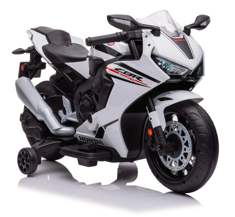 Moto Elettrica per Bambini con Licenza Honda CBR 1000RR 12V Velocità 4km/h Bianco    -6