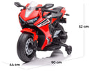 Moto Elettrica per Bambini con Licenza Honda CBR 1000RR 12V Velocità 4km/h Rossa    -5