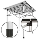 Tavolo Da Campeggio Picnic Richiudibile In Alluminio 70x70x70 cm Con Custodia-3