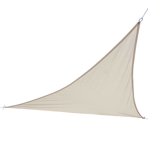 sconto Vela Telo Parasole 5x5 mt Tenda Triangolare Ombreggiante Giardino Tessuto Beige