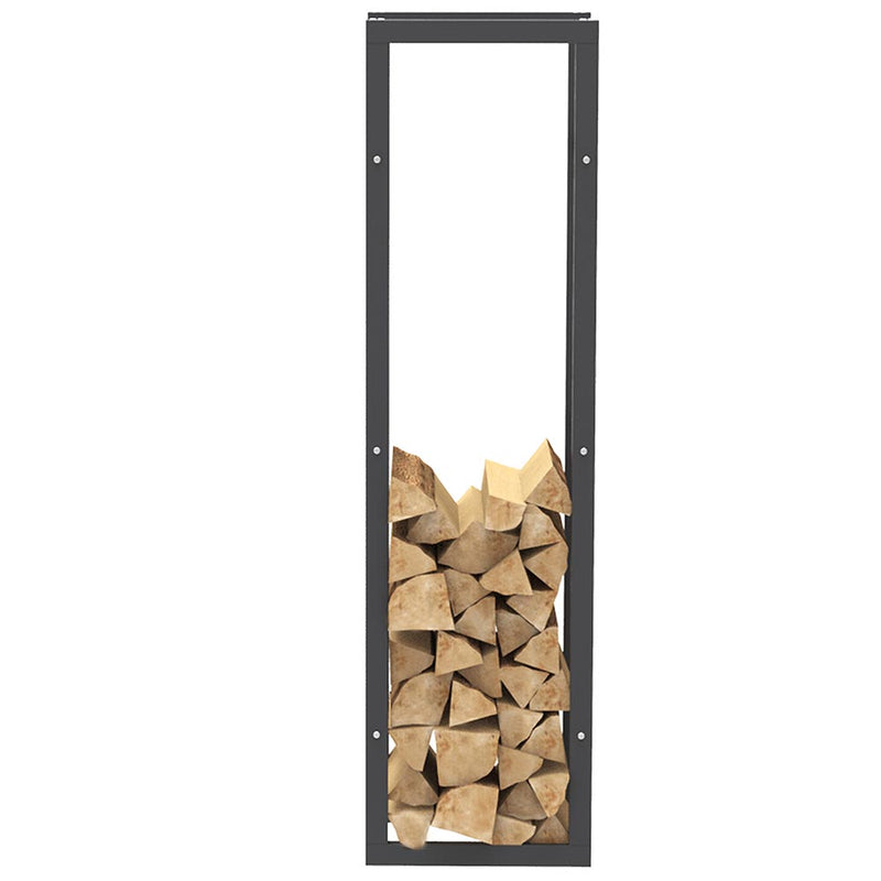 Portalegna Supporto Metallo Porta Legna Interno Legnaia Camino Stufa 150x40x25cm-3