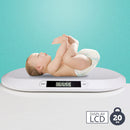 Bilancia Pesa Bambini Neonati Display Digitale LCD Pesa Neonato 20KG Bianco-2