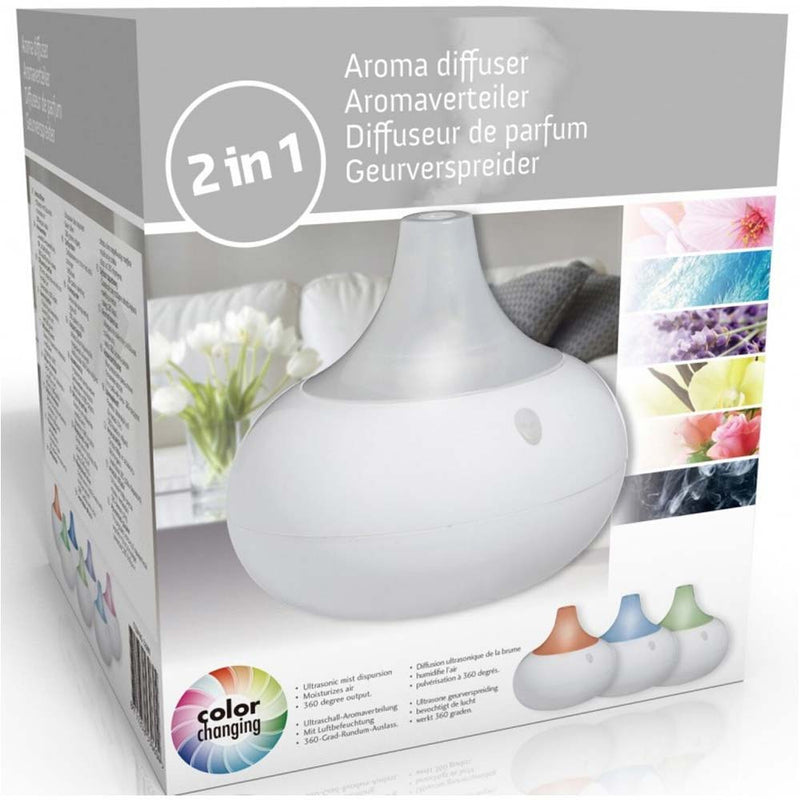 Diffusore Aromi USB Luce LED 8 Colori Aromaterapia Olio Profumato Bianco 140ml Grundig-5