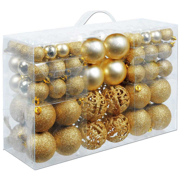 Confezione 100 x Palline Natale Colore ORO Diametro 3/4/6 cm Addobbi Natalizi prezzo