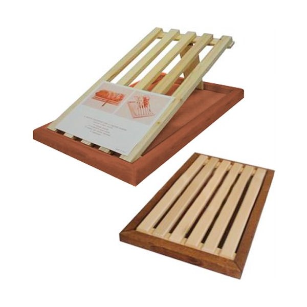 Tagliere Per Pane In Legno Con Raccogli Briciole e Griglia Removibile 39 x 23 cm sconto