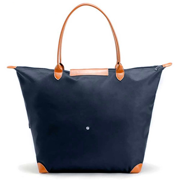 Borsa Pieghevole In Tessuto Blu Navy Con Manici Biscotto Misure 57x35.5x21.5 Cm acquista