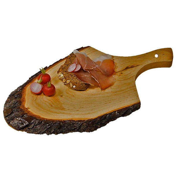 prezzo Tagliere Ovale In Legno Corteccia Con Manico 35x14cm Salumi Formaggi Affettati