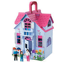 Casa delle Bambole Giocattolo Bambini Portatile 3 Personaggi e Accessori Gioco-5