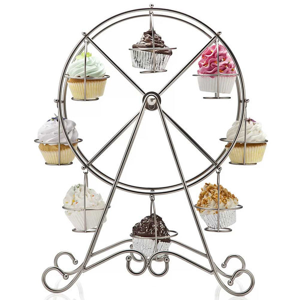 Alzata Stand Porta Cupcake Ruota Panoramica Alzatina 8 Posti Dolci Muffin Metall prezzo