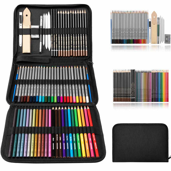 prezzo Kit Matite Colorate 73 Pezzi Artista Schizzo e Disegno Professionale Portatile