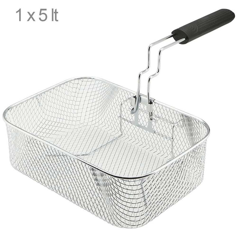 Friggitrice Elettrica Professionale Acciaio Inox 3 Cestelli 2000W 5 litri Alpina Alpina-3