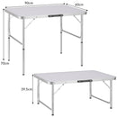 Tavolo Campeggio Picnic Alluminio 90x60x70 Pieghevole Valigetta Piano Formica-4