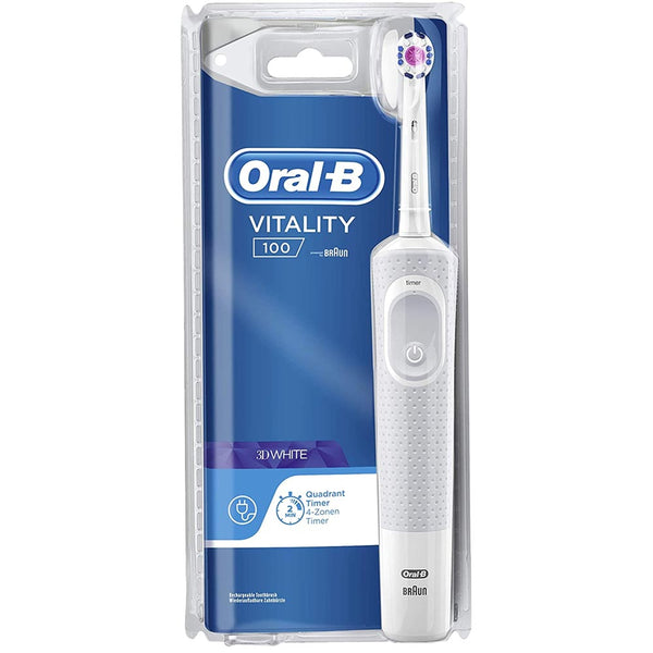 acquista Spazzolino Elettrico Denti Vitality 100 3D White a Batteria Ricaricabile con Timer Oral-B