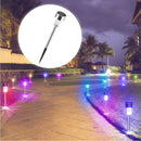 10 Lampade da Giardino ricarica solare Paletti solari Tecnologia LED Luce Color-2