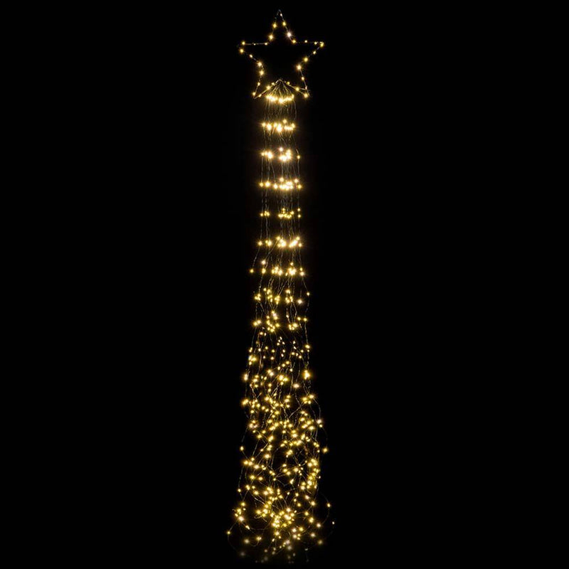 Stella Cometa per Albero di Natale Puntale Cascata con 465 Led Bianco Caldo-4