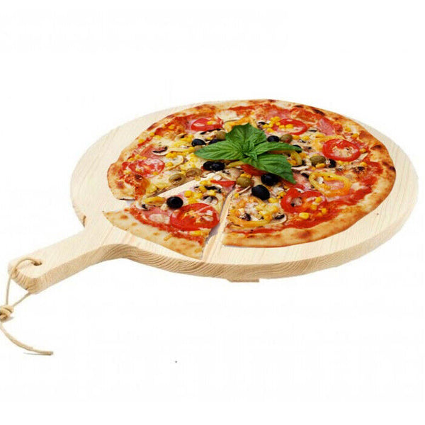 prezzo Tagliere Per Pizza Rotondo 49 cm In Legno di Abete Con Manico Affettati Cucina