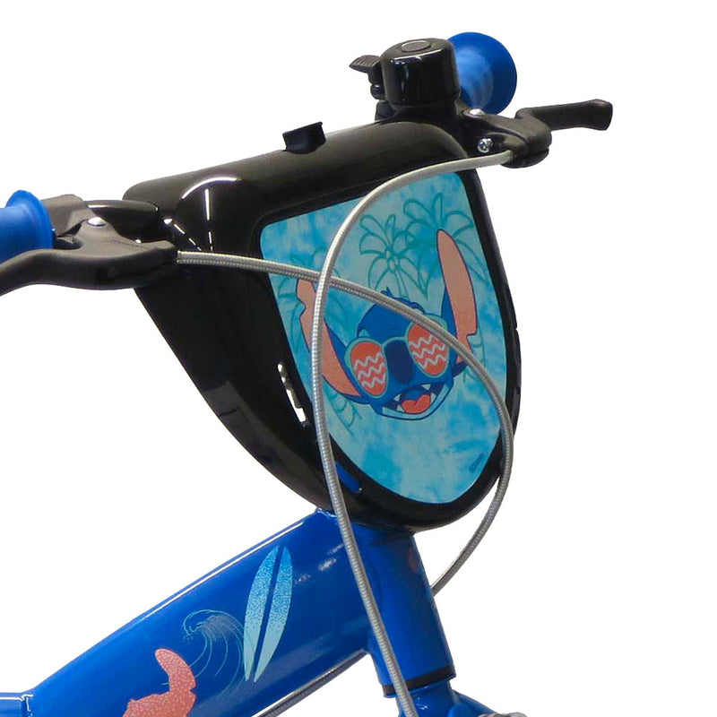 Bicicletta per Bambino 16” 2 Freni con Licenza Disney Stitch Blu-2