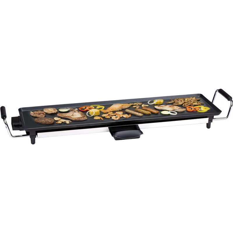 Piastra Grill Griglia Elettrica Antiaderente 86x21cm 5 Impostazioni di Calore Alpina-1