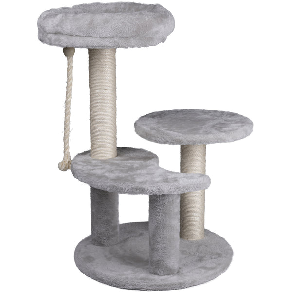 Albero Graffiatoio Tiragraffi 3 Ripiani con Corda in Sisal Rivestimento Peluche online