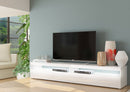 Mobile TV 1 Anta 200x45x36,2 cm Burrata Bianco Lucido-2