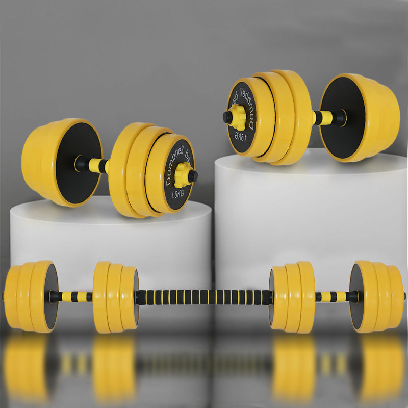 Set Manubri da 25kg (4x2.5kg+4x2kg+4x1.5kg) Bilanciere Pesi Fitness Allenamento-5