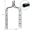 Arco da Giardino Supporto per Rose e Piante Rampicanti in Metallo Altezza 240 cm-5