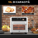 Forno Elettrico 1500W 13L 12 Programmi Friggitrice ad Aria Bianco -4