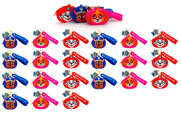 Set 24 Portamonete per Bambini in Silicone Paw Patrol Rosa Blu e Rosso prezzo