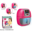 Friggitrice ad Aria Giocattolo per Bambini Rosa con Accessori Playset da Cucina-2