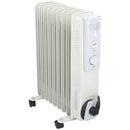 Stufa Termosifone ad Olio 9 Elementi 2000W Termostato Regolabile e Ruote Alpina-1